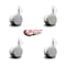Service Caster 2.375 Inch MRI Safe Casters, 7/16 Grip Ring Stem, Set of 4, 4PK SCC-GR02S60-TPR-GRY-71678-MRI-4 - alternate 4